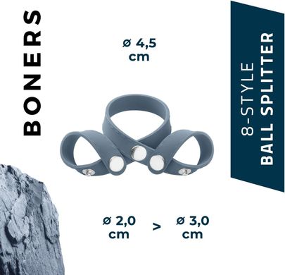 Потрійне ерекційне кільце на кнопках Boners 8-Style Ball Splitter зображення