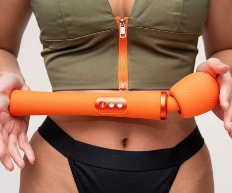 Вібромасажер-мікрофон Fun Factory VIM Vibrating Wand sunrise orange (діаметр 6 см, до 6 год. роботи) зображення