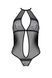 Прозоре боді з мереживом Passion SATARA BODY black, розмір L/XL  картинка 3