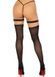 Панчохи з металевим сердечком Leg Avenue Thigh highs with garter top Black One Size картинка 2