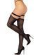 Панчохи з металевим сердечком Leg Avenue Thigh highs with garter top Black One Size картинка 3
