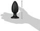 Анальный плаг с каналами для смазки Doc Johnson Platinum Premium Silicone The Rocket Black (диаметр 4,6 см) картинка 3