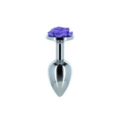 Металлическая анальная пробка Lux Active Rose Anal Plug Purple (диаметр 2,8 см) картинка
