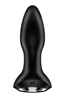 Анальная смарт вибропробка с жемчужным массажем Satisfyer Rotator Plug 2+ Black (диаметр 3,5 см) картинка
