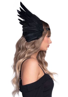 Повязка на голову с перьями Leg Avenue Feather headband Black картинка
