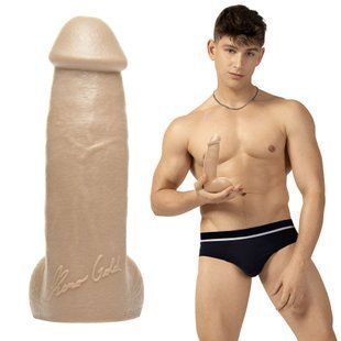 Фаллоимитатор реалистичный Fleshjack Boys: Reno Gold Dildo (диаметр 4,6 см) картинка