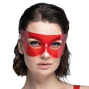 Маска прозрачная Feral Feelings Mysrery Mask Red Trannsparent, красная картинка