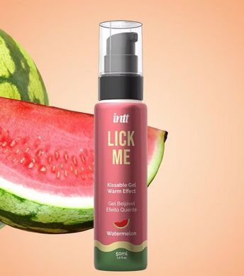 Гель для оральных ласк с согревающим эффектом INTT Lick Me Kissable Gel Watermelon (50 мл) картинка