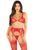 Еротичний комплект: ліф, стокінги та трусики Leg Avenue Bra Top, String and Garter Belt Stockings One Size, Red зображення