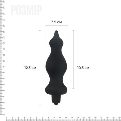 Анальная пробка с вибрацией Adrien Lastic Bullet Amuse Black (диаметр 3,9 см) картинка