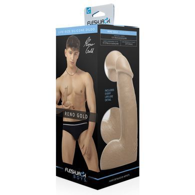 Фаллоимитатор реалистичный Fleshjack Boys: Reno Gold Dildo (диаметр 4,6 см) картинка