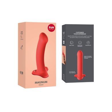 Фаллоимитатор на присоске Fun Factory MAGNUM, оранжевый (диаметр 3,7 см) картинка