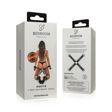 Крестовина кожаная Bedroom Fantasies Hogtie 4 Way Restraint Cross Black картинка