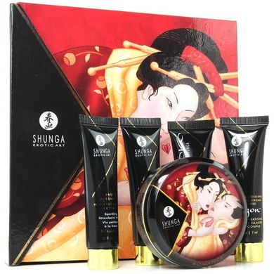 Подарунковий набір інтимної косметики Shunga GEISHAS SECRETS Sparkling Strawberry Wine зображення