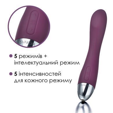 Вібратор для точки G з інтелектуальним режимом Svakom Amy Violet (діаметр 2,9 см) зображення
