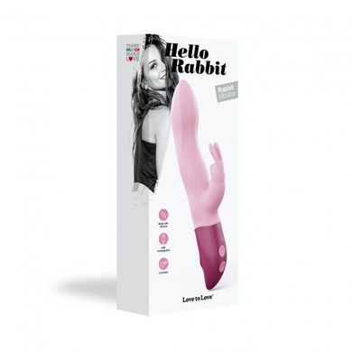 Вібратор-кролик Love To Love HELLO RABBIT ROSE гнучкий, рожевий зображення