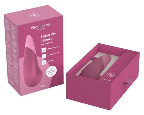 Вібратор кліторальний Womanizer Vibe Dusky Pink зображення