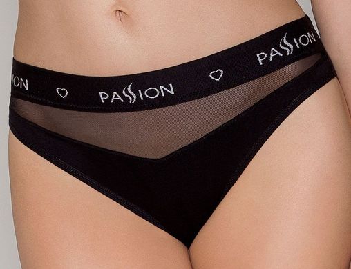 Трусики з прозорою вставкою Passion PS006 PANTIES black, розмір L зображення