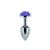 Металева анальна пробка Lux Active Rose Anal Plug Purple (діаметр 2,8 см) зображення