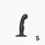 Насадка для страпона Strap-On-Me Dildo Plug P&G Black, размер S (диаметр 3,3 см) картинка
