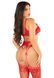 Еротичний комплект: ліф, стокінги та трусики Leg Avenue Bra Top, String and Garter Belt Stockings One Size, Red картинка 3
