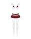 Эротический костюм школьницы: юбка, топ, стрнинги и чулки Obsessive Schooly 5 pcs costume, размер S/M картинка 3