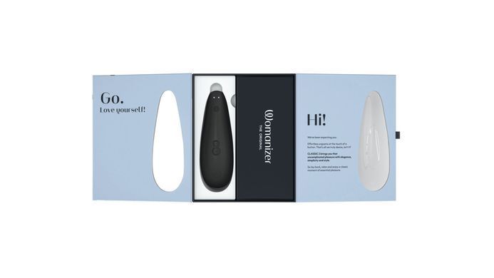 Вакуумный клиторальный стимулятор Womanizer Classic 2 Black (функция Afterglow) картинка