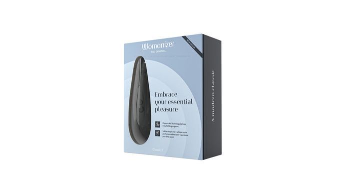 Вакуумный клиторальный стимулятор Womanizer Classic 2 Black (функция Afterglow) картинка