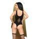 Боді з імітацією шнурівки + панчохи Penthouse Hotter than hell Black, розмір XL картинка 2