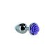 Металева анальна пробка Lux Active Rose Anal Plug Purple (діаметр 2,8 см) картинка 3