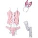 Ролевой костюм зайки Obsessive Bunny suit 4 pcs costume pink, размер S/M картинка 11