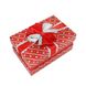 Подарункова коробка з бантом червоно-біла, розмір L (28,5 x 21,5 x 12,8 см) картинка 1