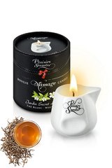 Массажная свеча в керамическом сосуде Plaisirs Secrets White Tea белый чай (80 мл) картинка