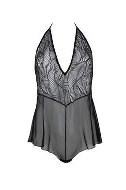 Боді з мереживом Passion ECO LEAFA BODY black, розмір L/XL зображення