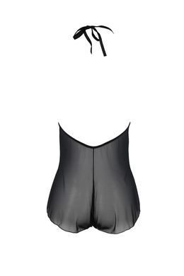 Боді з мереживом Passion ECO LEAFA BODY black, розмір L/XL зображення