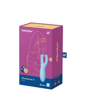 Клиторальный смарт вибратор с тремя пальчиками Satisfyer Threesome 4 Blue картинка