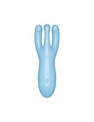Клиторальный смарт вибратор с тремя пальчиками Satisfyer Threesome 4 Blue картинка