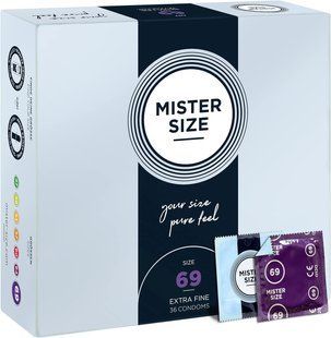 Презервативы тонкие Mister Size pure feel, размер 69 (36 шт) картинка