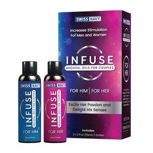 Збуджуючі гелі для пар Swiss Navy Infuse Arousal Gels for Couples (2&times;59 мл) зображення