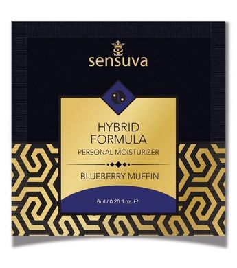Пробник лубриканту їстівного Sensuva - Hybrid Formula Blueberry Muffin, чорничний маффін (6 мл) зображення
