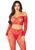 Костюм-сетка с сердечками Leg Avenue Off The Shoulder Top and Footless Tights One Size, Red картинка
