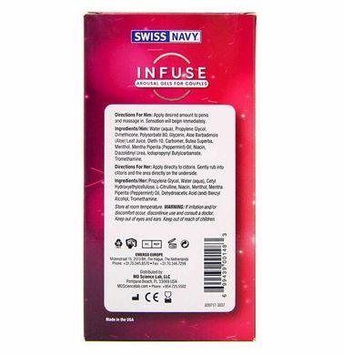 Возбуждающие гели для пар Swiss Navy Infuse Arousal Gels for Couples (2&times;59 мл) картинка