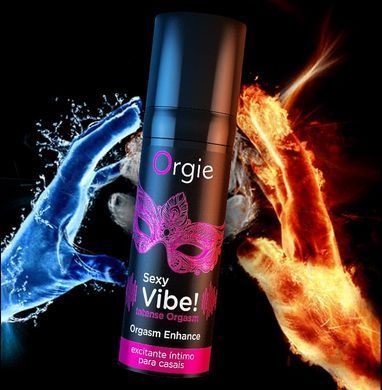 Рідкий вібратор Orgie Sexy Vibe! Intense Orgasm, вібрація 8/10 (15 мл) зображення