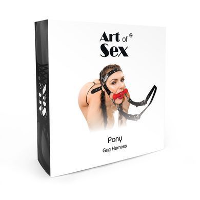 БДСМ упряжка с кляпом Art of Sex BDSM Gag Harness Pony картинка