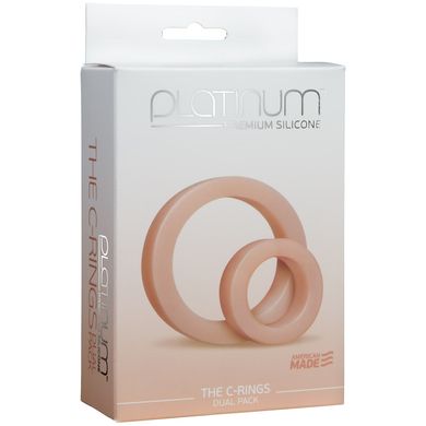 Набір ерекційних кілець Doc Johnson Platinum Premium Silicone The C-Rings White зображення