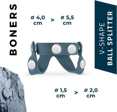Потрійне ерекційне кільце на кнопках Boners V-shape Ball Splitter зображення