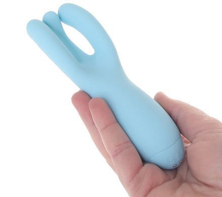Клиторальный смарт вибратор с тремя пальчиками Satisfyer Threesome 4 Blue картинка
