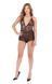 Боді з мереживом Passion ECO LEAFA BODY black, розмір L/XL картинка 8