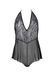 Боді з мереживом Passion ECO LEAFA BODY black, розмір L/XL картинка 3