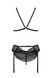 Комплект з відкритим доступом: ліф, стрінги, пояс для панчіх Passion DELIENA SET black, розмір L/XL картинка 4